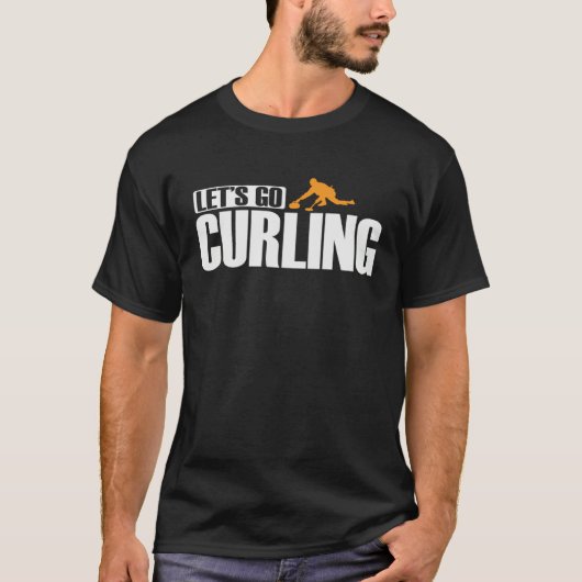 Let s go Curling Winter Sports Stone Gripper T-shirt (Voorkant)