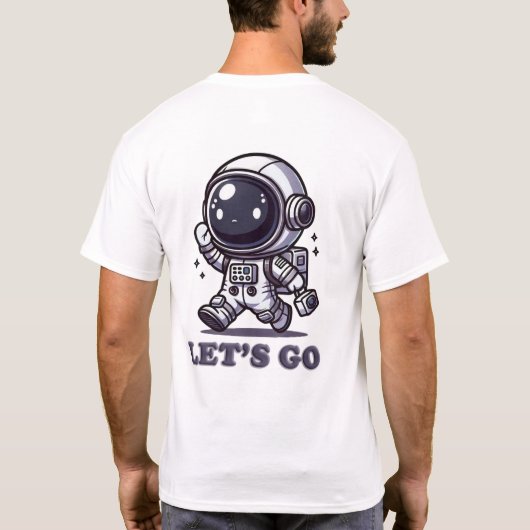Let’s Go – Cute Astronaut Adventure Tee T-shirt (Achterkant)