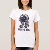 Let’s Go – Cute Astronaut Adventure Tee T-shirt (Voorkant)