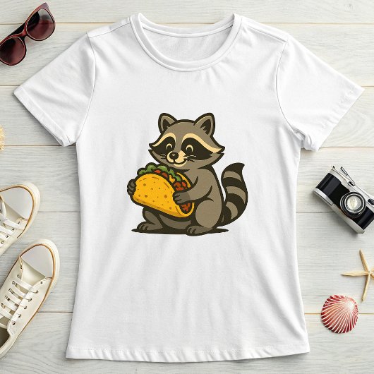 Let’s Go Taco Raccoon, Summer Fun Ladies T-shirt