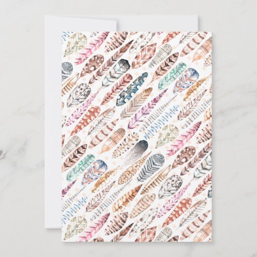 "Let s Gobble Gobble" Modern Boho Thanksgiving Kaart (Achterkant)