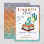 Let’s have s’more fun 5th Birthday Invitation Kaart (Voorkant / Achterkant)