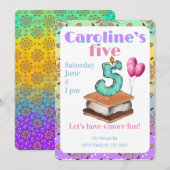 Let’s have s’more fun 5th Birthday Invitation Kaart (Voorkant / Achterkant)