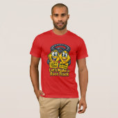 Let’s Make a Race Track – Funny Road Sign Cartoon T-shirt (Voorkant volledig)
