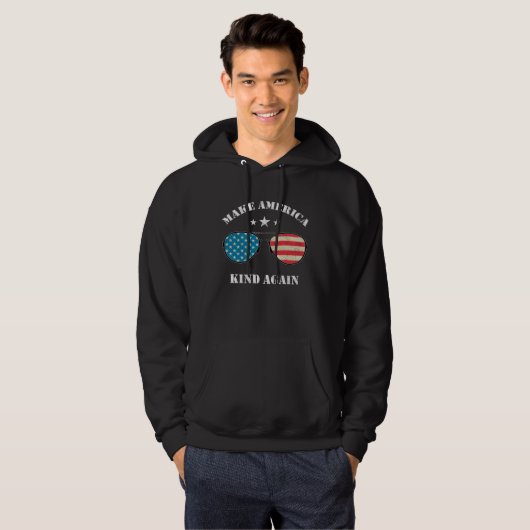 Let s Make America Kind Again Message Hoodie (Voorkant volledig)