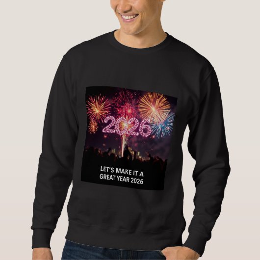 Let’s Make It a Great Year 2026 Fireworks  Trui (Voorkant)