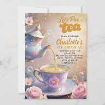 Let’s Par‑Tea Teacup & Teapot Tea Party Birthday