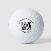 Let’s Par-Tee Custom Wedding Golf Theme Golfballen (Voorkant)