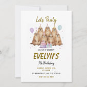 Let’s Party Groundhog 5th Birthday – Fun Kids  Kaart (Voorkant)