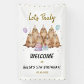 Let’s Party Groundhog 5th Birthday – Fun Kids Spandoek (Verticaal)