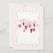 Let’s Party Hearty Pink Hearts Birthday Kaart (Achterkant)