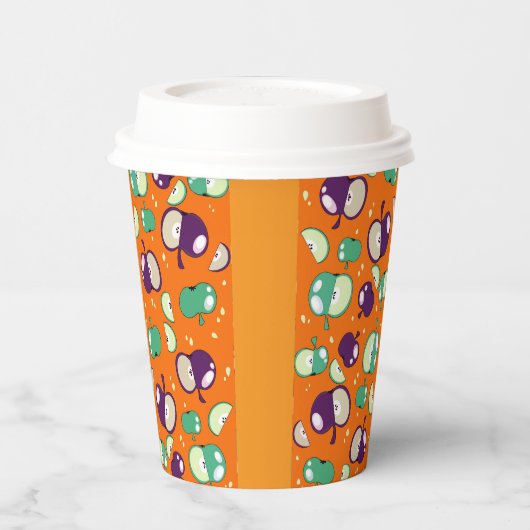 Let’s Party Started – Pop Apple on Orange Papieren Bekers (Links)