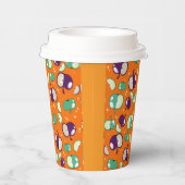 Let’s Party Started – Pop Apple on Orange Papieren Bekers (Rechts)