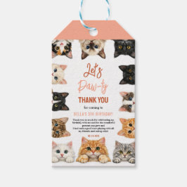 Let’s Pawty Cat 5th Birthday | Cute Kitty Birthday Cadeaulabel