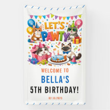 Let’s Pawty Cat 5th Birthday | Cute Kitty Birthday
