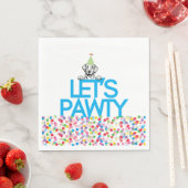 "Let s PAWTY" Labrador Party Luncheon Napkins Servet (Insitu)