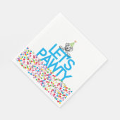 "Let s PAWTY" Labrador Party Luncheon Napkins Servet (Hoek)
