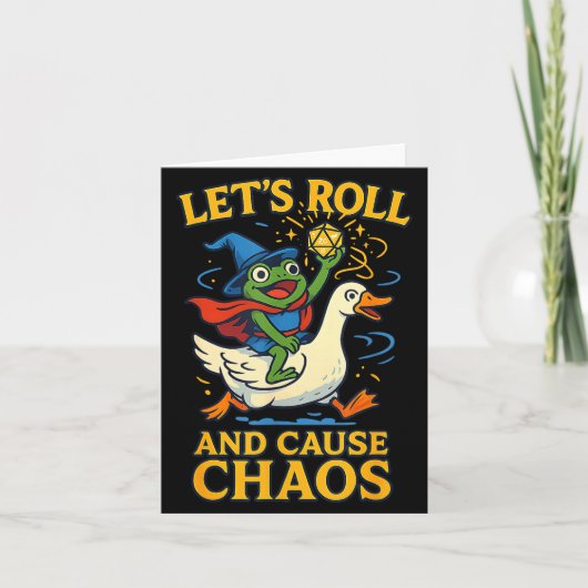 Let’s Roll And Cause Chaos Frog Wizard Goose Rpg A Kaart (Voorkant)