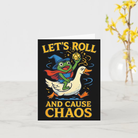 Let’s Roll And Cause Chaos Frog Wizard Goose Rpg A Kaart (Gele Bloem)