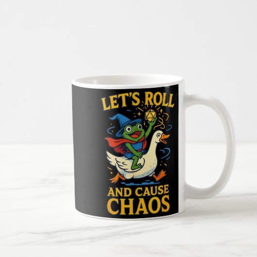 Let’s Roll And Cause Chaos Frog Wizard Goose Rpg A Koffiemok (Rechts)