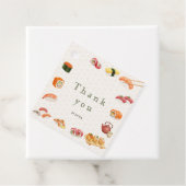 Let’s Roll into Fun! Sushi Birthday Party Invitati Bedankjes Labels (In situ)