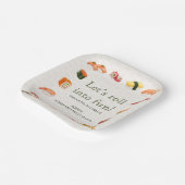 Let’s Roll into Fun! Sushi Birthday Party Invitati Papieren Bordje (Gebogen)
