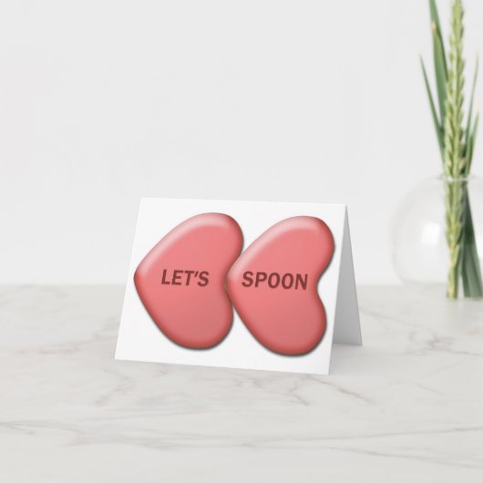"Let s Spoon"-Valentijn Feestdagen Kaart (Voorkant)