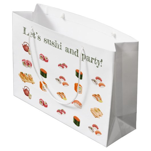 Let’s sushi and party! groot cadeauzakje (Achterkant Gekanteld)