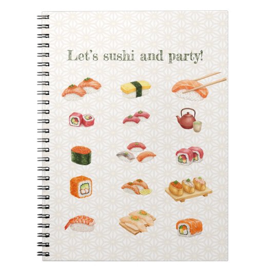 Let’s sushi and party!  notitieboek (Voorkant)