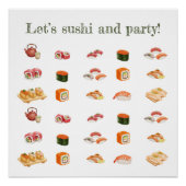 Let’s sushi and party! perfect poster (Voorkant)