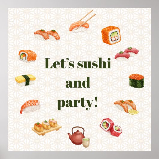 Let’s sushi and party! poster (Voorkant)