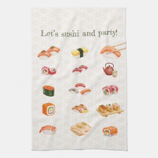 Let’s sushi and party!  theedoek (Verticaal)