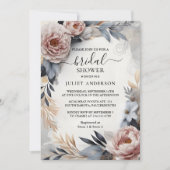 Let Silk Pink Boho Peony Dusty Roos Vrijgezellenfe Kaart (Voorkant)