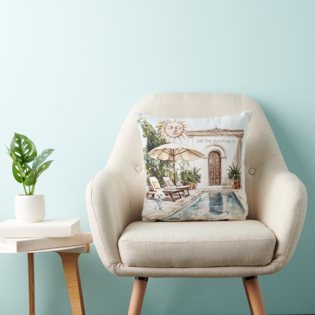 Let Sunshine In Sun Pool Dog House Kussen (Stoel)