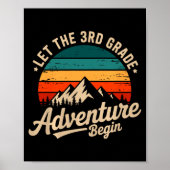 Let The 3rd Grade Adventure Begin Retro First Day  Poster (Voorkant)