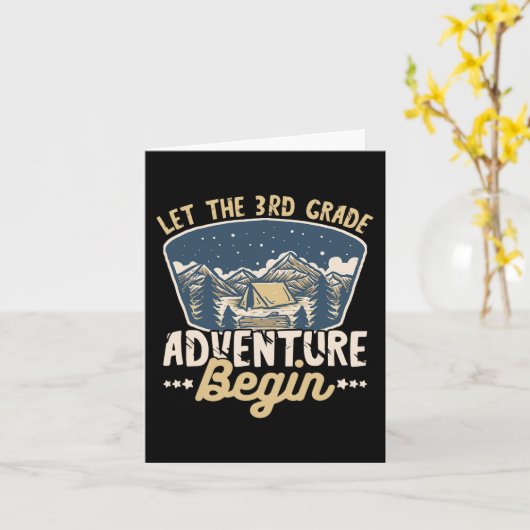 Let The 3rd Grade Adventure Begin Teacher Back to Kaart (Gele Bloem)