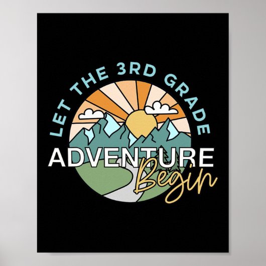 Let The 3rd Grade Adventure Begin Teacher Ck To Sc Poster (Voorkant)