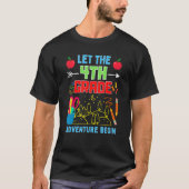Let The 4th Grade Adventure Begin Fourth Grade Tea T-shirt (Voorkant)