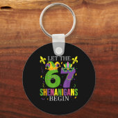 Let The 67 Shenanigans Begin Funny 6 7 Six Seven M Sleutelhanger (Voorkant)