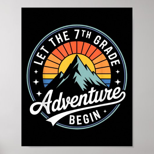 Let The 7th Grade Adventure Begin Back To School S Poster (Voorkant)