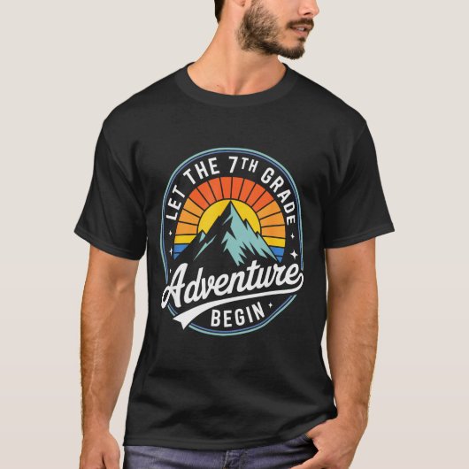 Let The 7th Grade Adventure Begin Back To School S T-shirt (Voorkant)