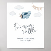 Let The Adventure Begin Baby Shower Diaper Raffle Poster (Voorkant)