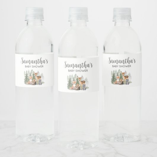 Let the Adventure Begin Baby Shower  Waterfles Etiket (Flessen)