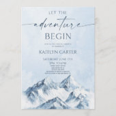 Let The Adventure Begin Mountain Bridal Shower Kaart (Voorkant)