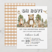 Let the Adventure Begin Woodland Baby Shower Kaart (Voorkant / Achterkant)