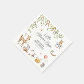 Let the Adventure Begin' Woodland Baby shower Servet (Hoek)