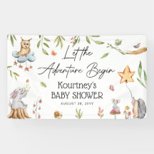 Let the Adventure Begin' Woodland Baby shower
