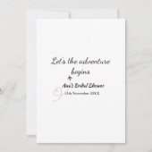 Let the Adventure Begint vrijgezellenfeest Naam to Kaart (Voorkant)