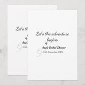 Let the Adventure Begint vrijgezellenfeest Naam to Kaart (Voorkant / Achterkant)