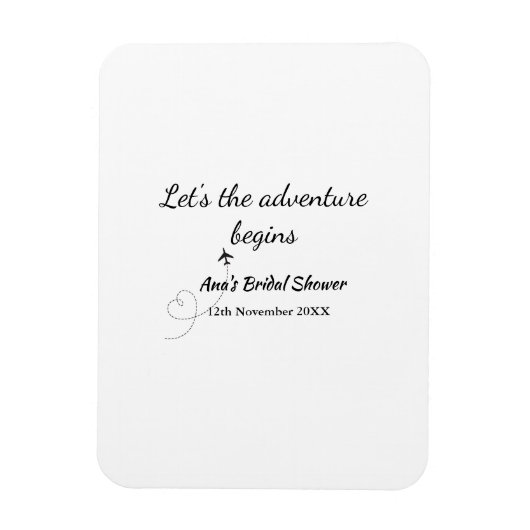 Let the Adventure Begint vrijgezellenfeest Naam to Magneet (Verticaal)